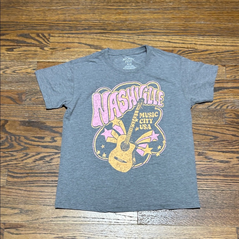 Mighty Fine Gray Nashville Music City Tee